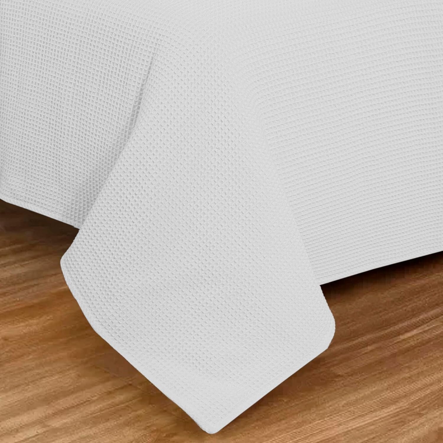 Soft Cotton Waffle Throw Blanket - 60x90 Inches Ideal for Napping & Camping