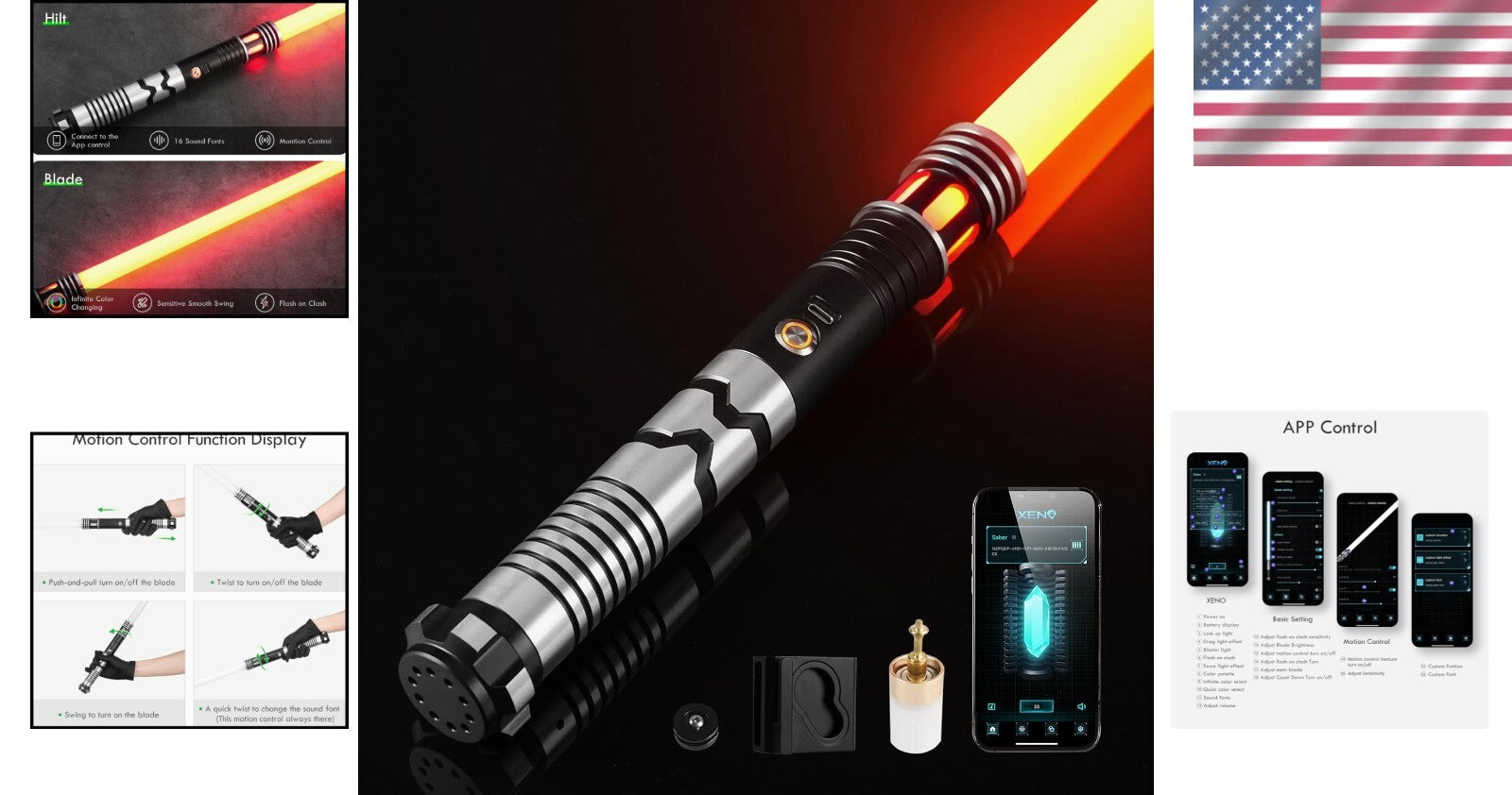 Adult Gift RGBX Light Saber with 12 Sound Fonts and Durable Design for Dueling