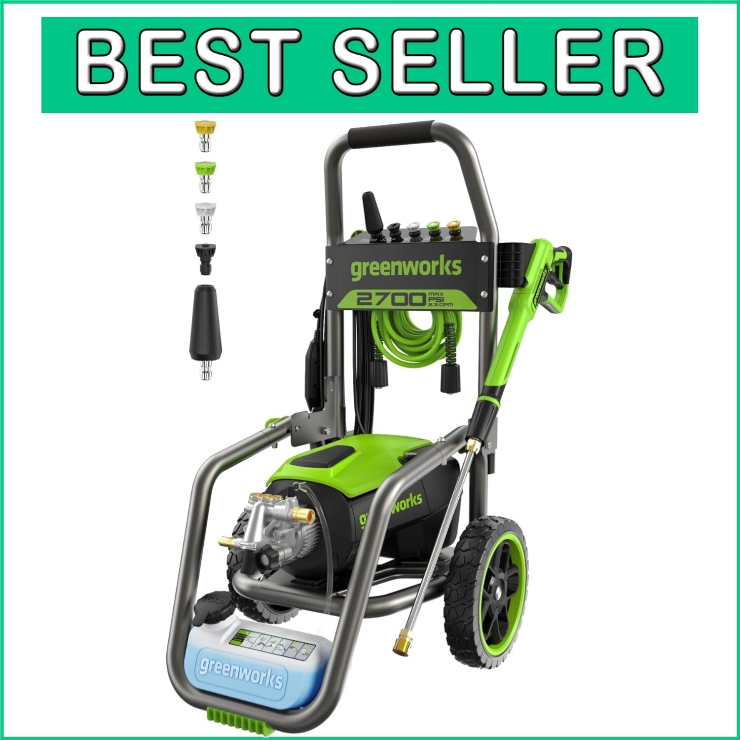 Versatile Electric Pressure Washer 2700 PSI - Ultimate Outdoor Cleaning Power