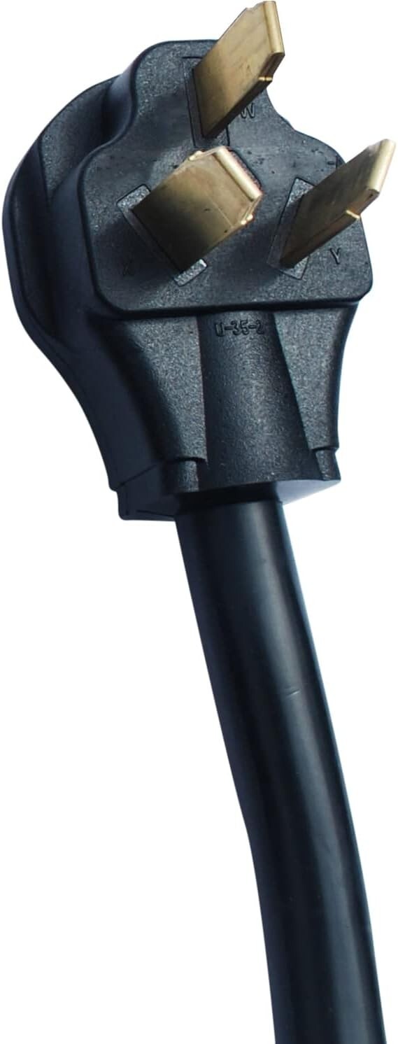Durable NEMA 3-Prong to 4-Prong Adapter for Smooth Power Transfer - 12' Length