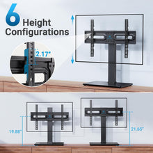 Load image into Gallery viewer, Premium Swivel Table Top TV Stand for 37-82" TVs - Perfect View from Anywhere