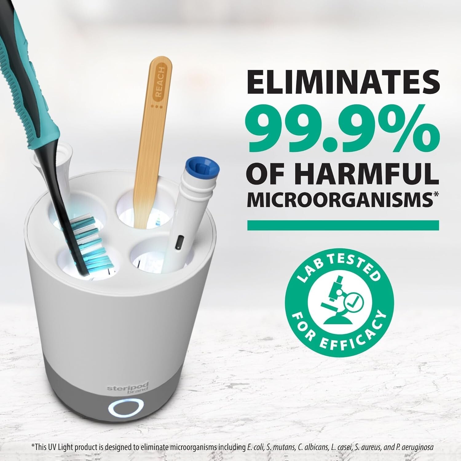 Compact UV Sanitizer for Toothbrushes - Fast Cleaning & Family-Friendly Design