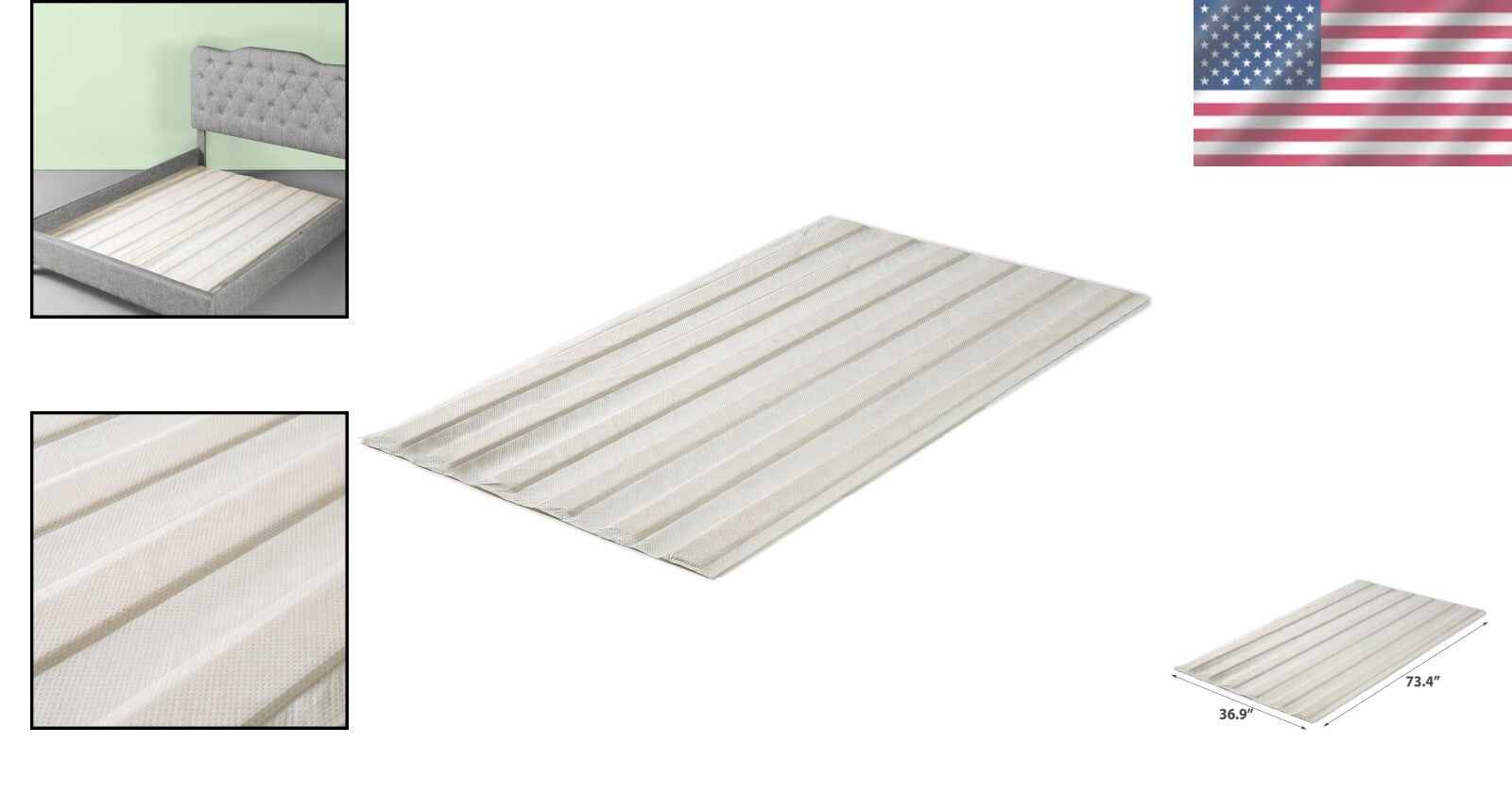 Easily Upgrade Your Bed with Fabric Covered Twin Slats - No Assembly Needed