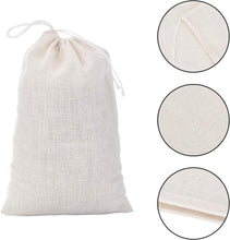 Load image into Gallery viewer, Natural Canvas Drawstring Sachets - Perfect for Tea, Gifts &amp; Events 200 Count
