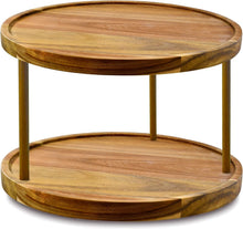 Load image into Gallery viewer, Elegant 14 Inch Acacia Wood Lazy Susan - Durable Kitchen Turntable Organizer