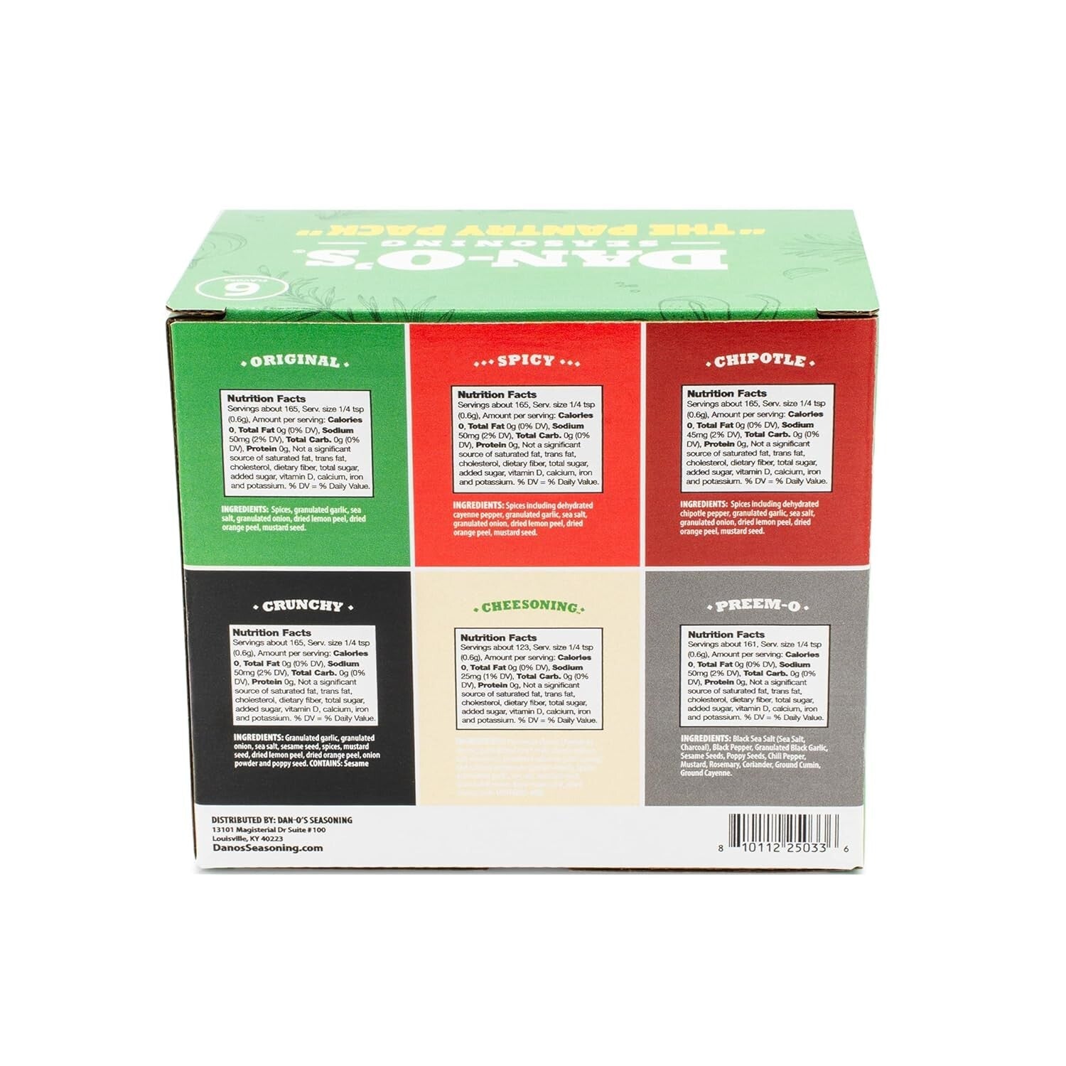 Dan-O's 6-Bottle Seasoning Pantry Pack - Bold All-Purpose Flavors for Every Dish
