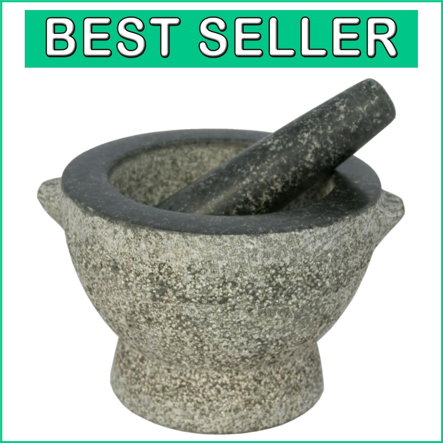 Heavy-Duty Granite Mortar and Pestle – 4 Cup Capacity, Ideal for Gourmet Chefs