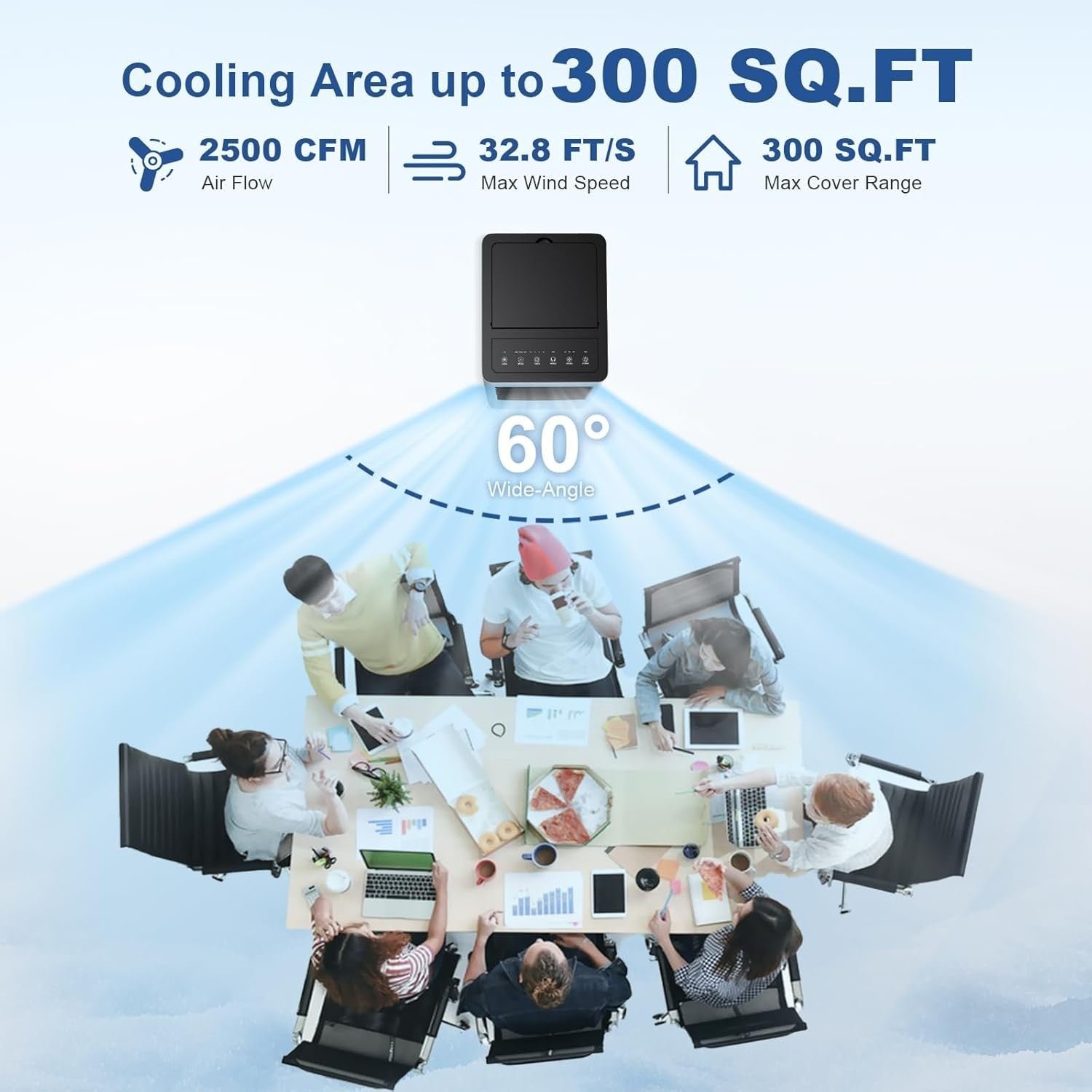 2025 Upgraded 3-in-1 Portable Air Conditioner with 2.6 Gal Tank, Remote Control