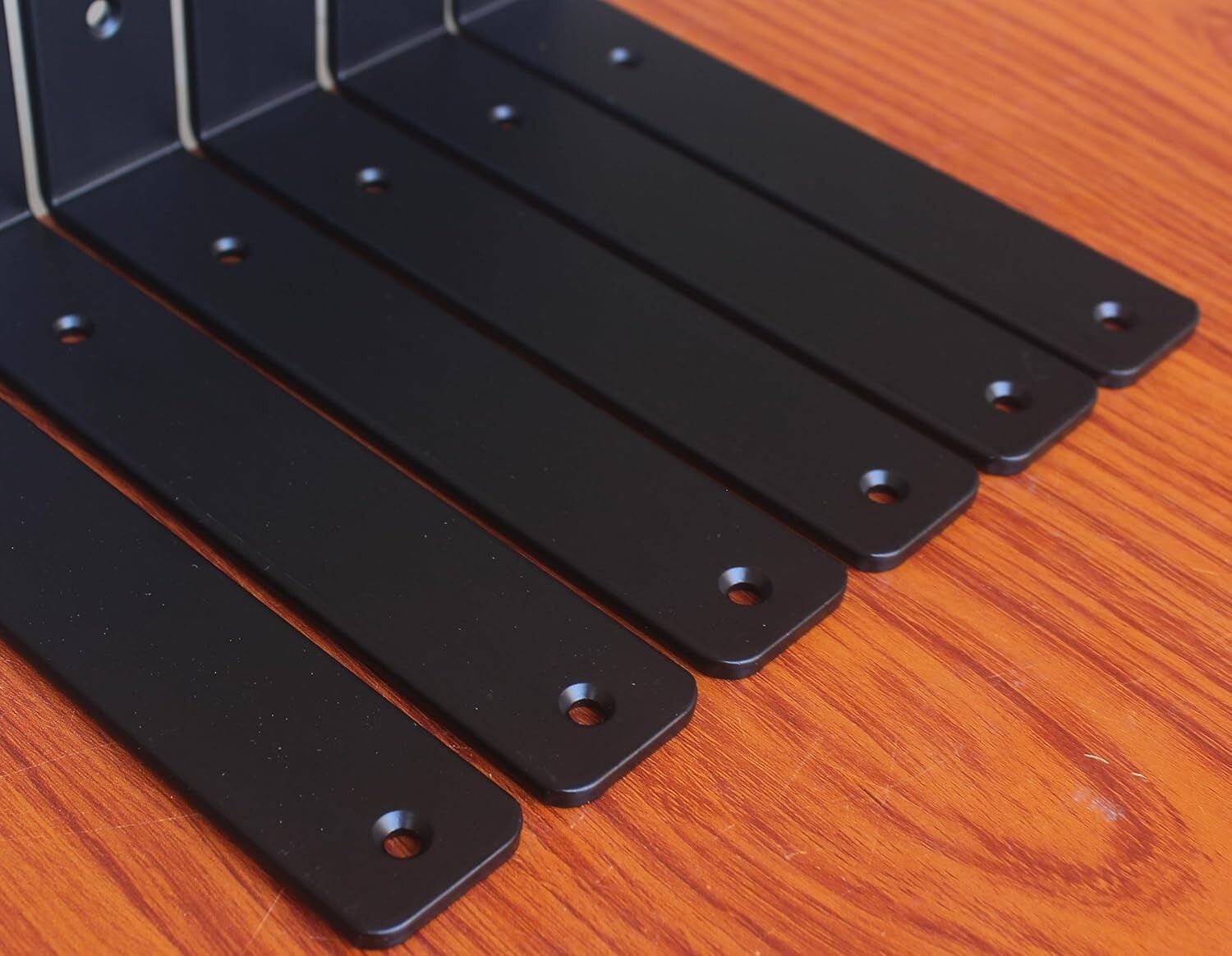 Multi-Purpose 24 Pack of Heavy-Duty Black Shelf Supports - Easy Install Design