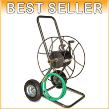 Load image into Gallery viewer, Garden-Ready Heavy-Duty Hose Cart with Wheels - Store 200' of Hose Effortlessly