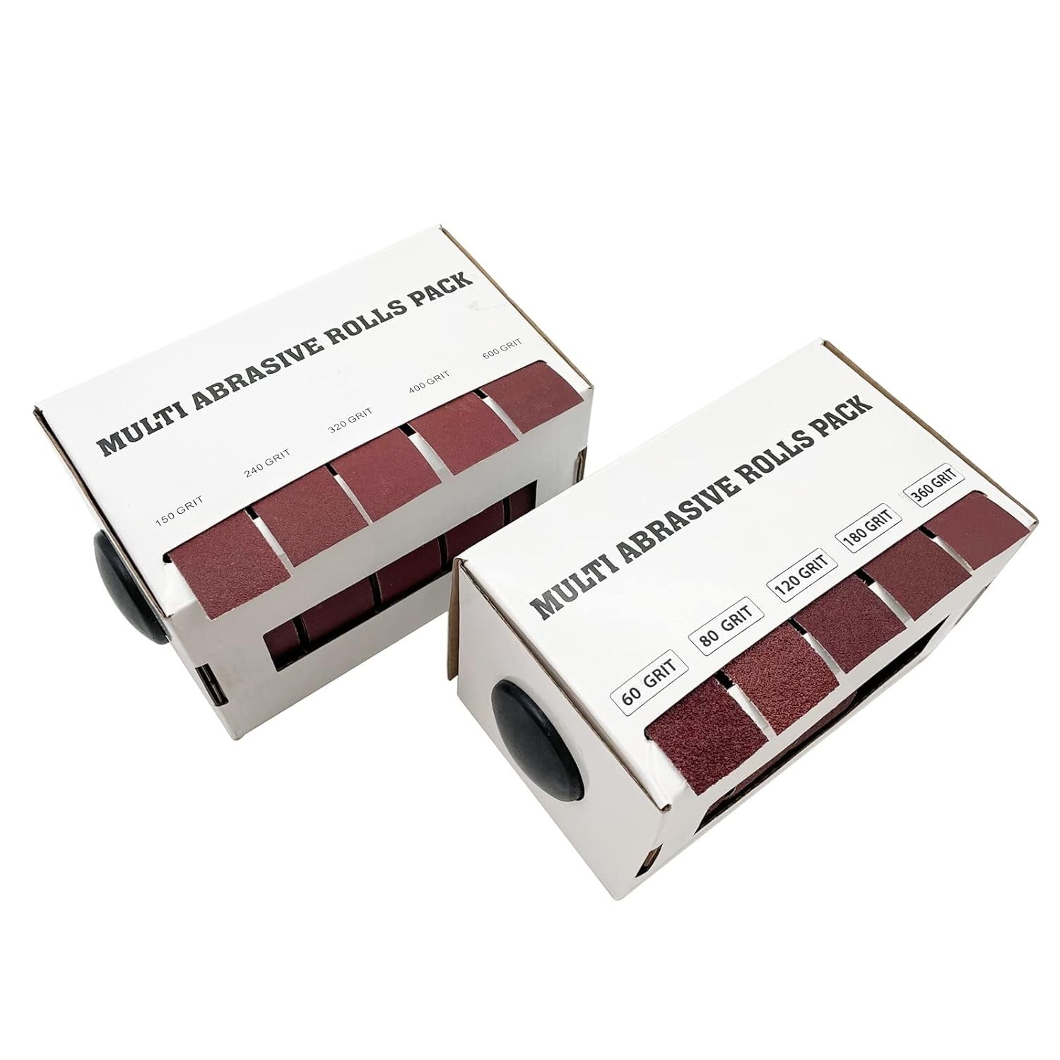 Comprehensive 10-Roll Emery Cloth Set with Dispenser for Metal, Wood, and More