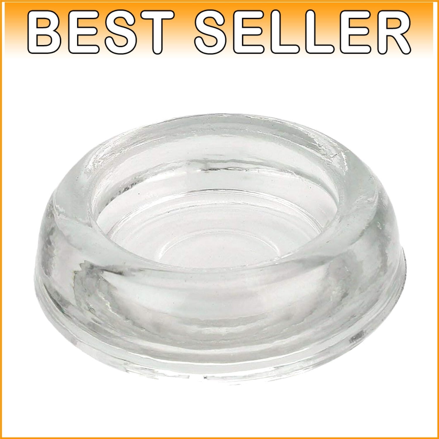 Versatile 3" Round Glass Chair Leg Floor Protectors - 12 Pack for All Floors