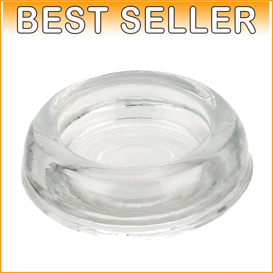 Versatile 3" Round Glass Chair Leg Floor Protectors - 12 Pack for All Floors