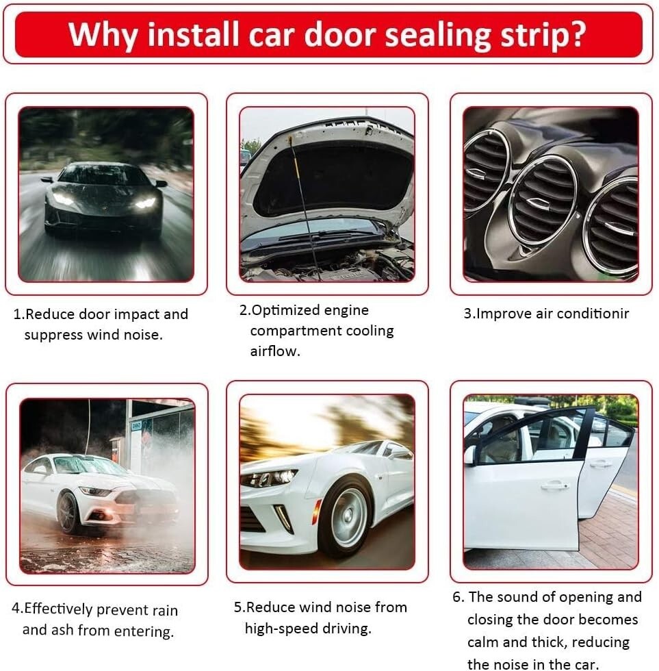 Durable 50Ft Rubber Seal Strip for Cars, RVs, and Boats - Easy Installation