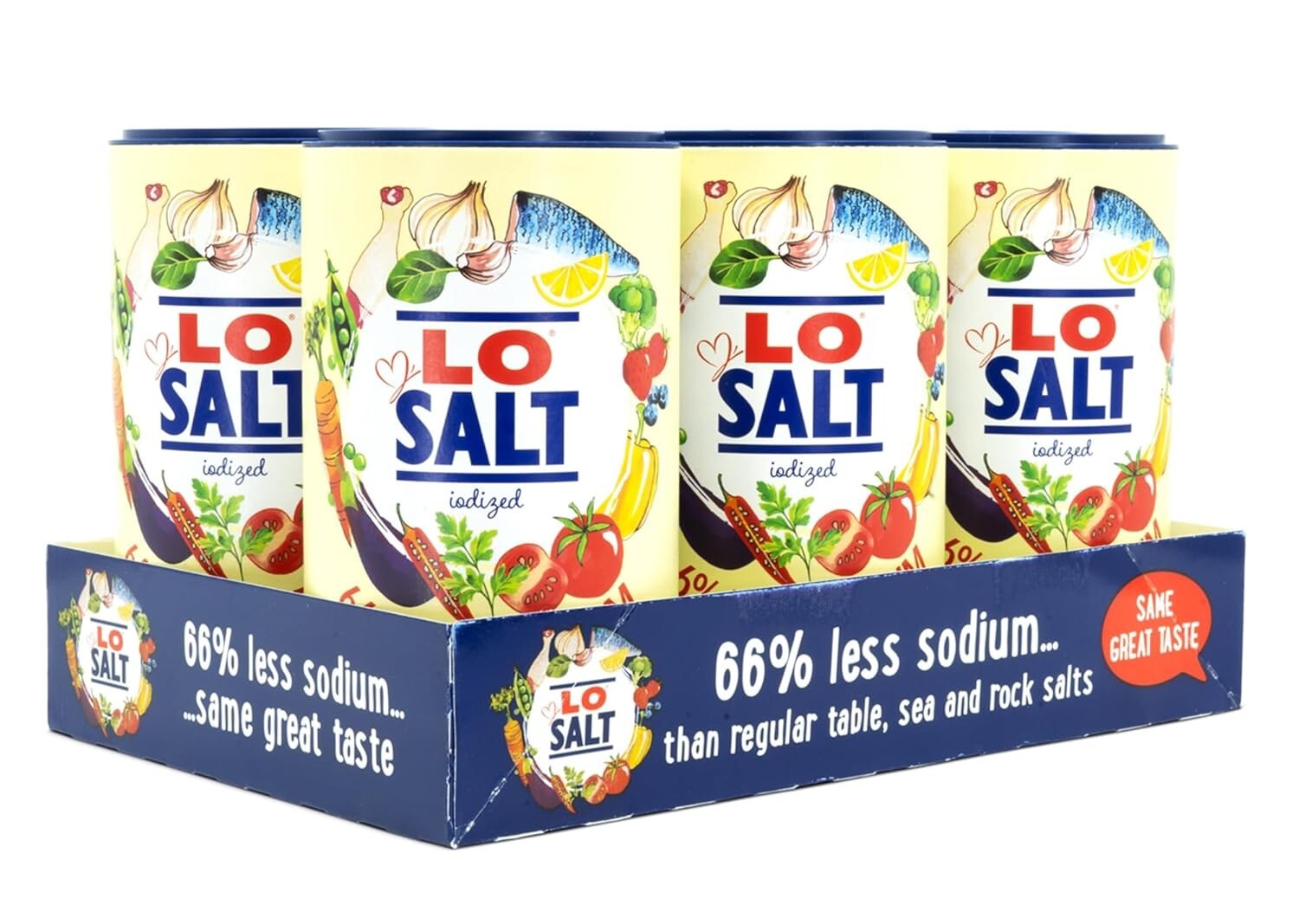 Great-Tasting Iodized Reduced Sodium Salt – Healthier Cooking Option, Pack of 6