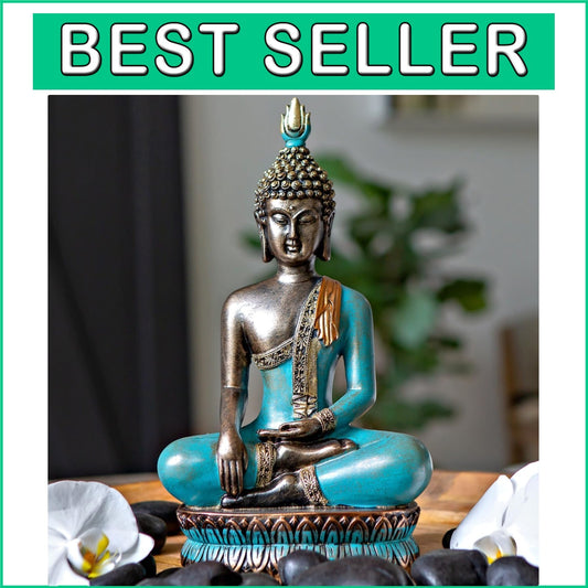 Enlightenment Buddha Statue 12.5" - Colorful Zen Decor for Spiritual Living