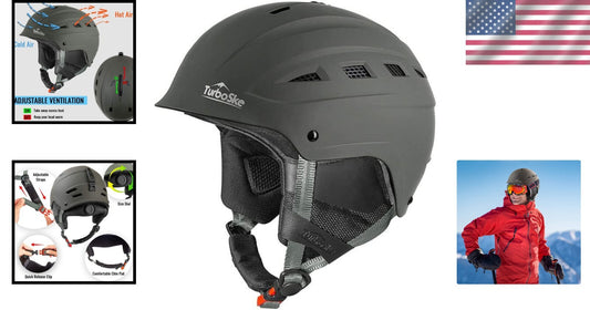 Adjustable Snow Sports Helmet in Matte Gray - Perfect for Skiing & Snowboarding