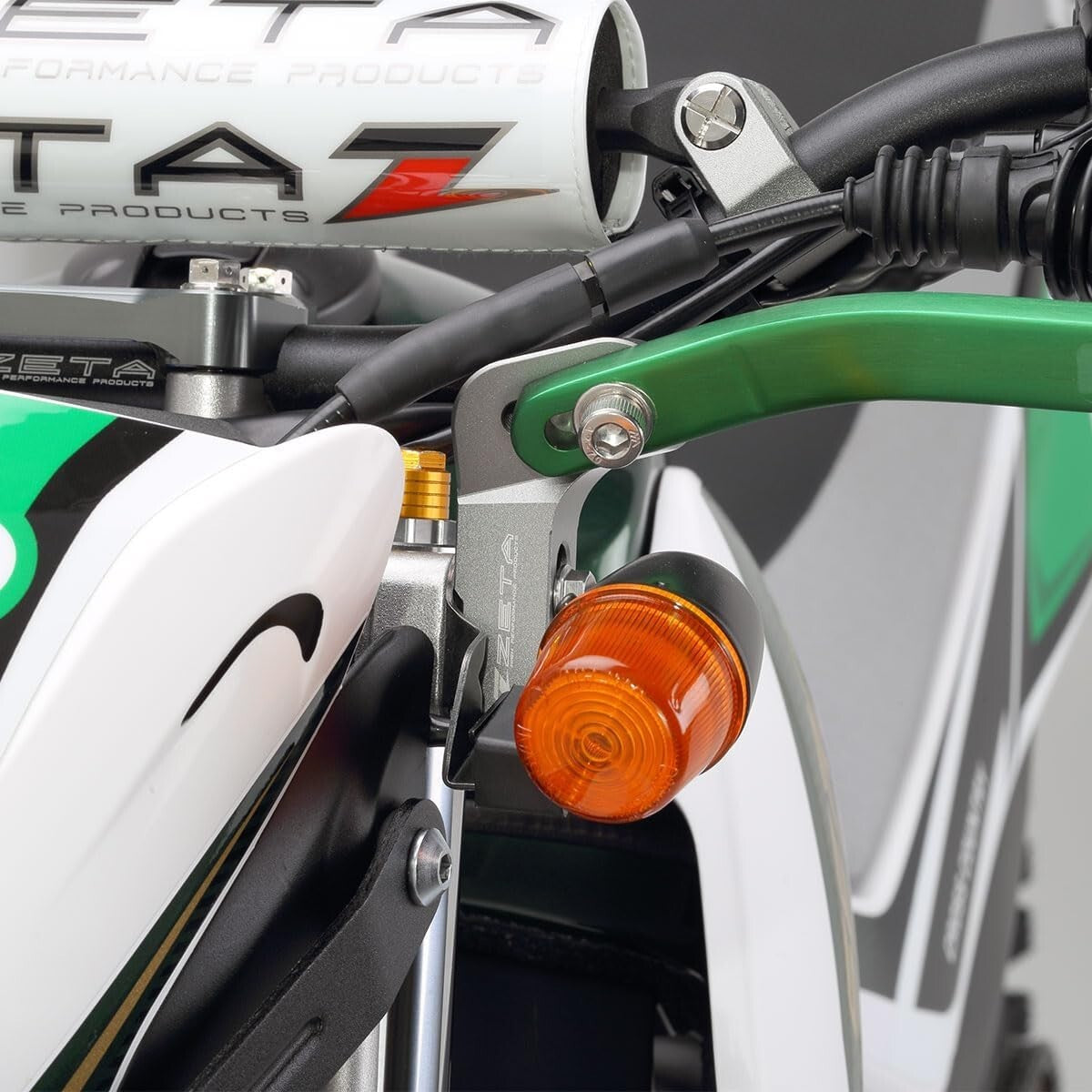 Silver Side Mount Hand Guard for Motorcycles - Compact & Lightweight Design