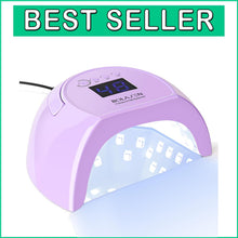 Load image into Gallery viewer, Purple 80W UV Nail Lamp with Removable Metal Base - Ideal for Home &amp; Salon
