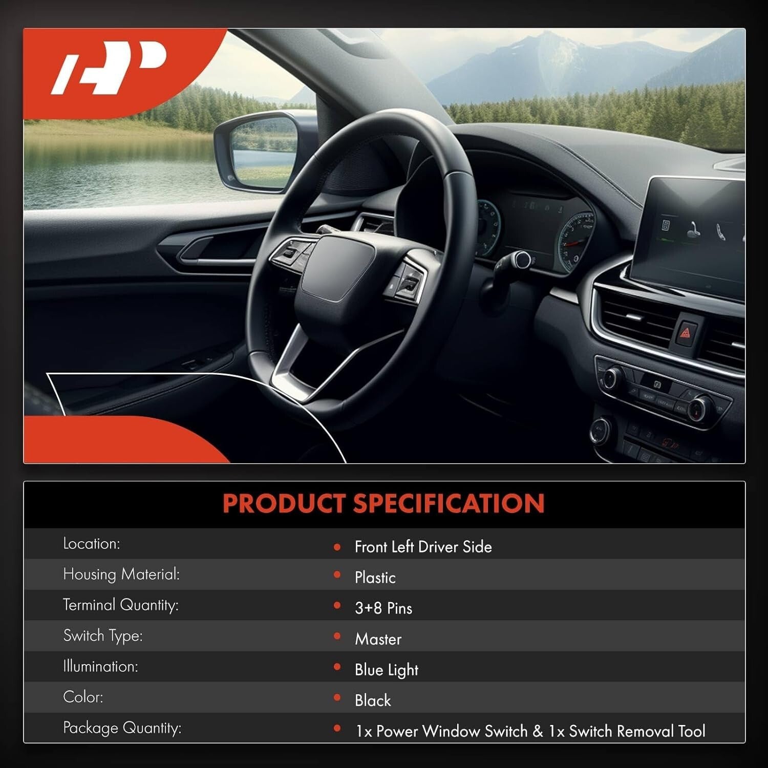 Replacement Power Window Switch for 2014-2018 SUVs - Easy Plug-in Installation