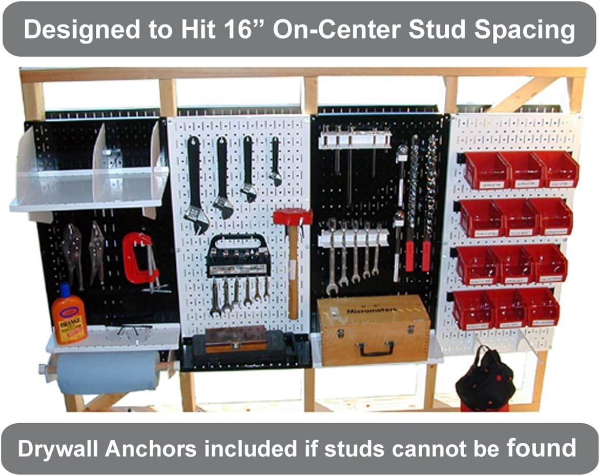 4 ft. Industrial Metal Pegboard Organizer Kit - Ultimate Tool Storage Solution