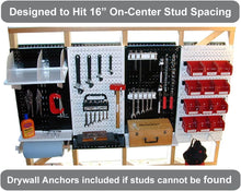 Load image into Gallery viewer, 4 ft. Industrial Metal Pegboard Organizer Kit - Ultimate Tool Storage Solution
