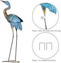 Load image into Gallery viewer, Nestled Elegance: Set of 2 Lifelike Garden Crane Statues - Durable Outdoor Decor