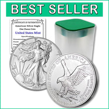 Load image into Gallery viewer, 10 x 1 oz American Eagle Silver Bullion Coins in Original Tube - 2024 Edition