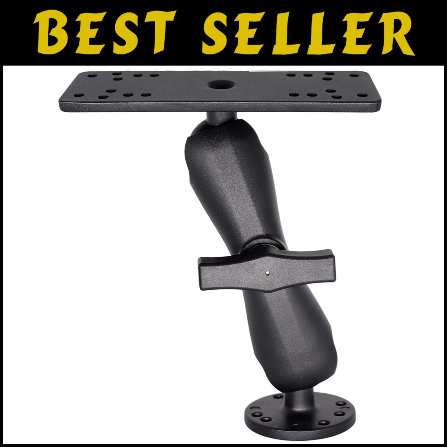 Corrosion-Resistant Aluminum Fish Finder Mount - Heavy Duty and Adjustable Arm