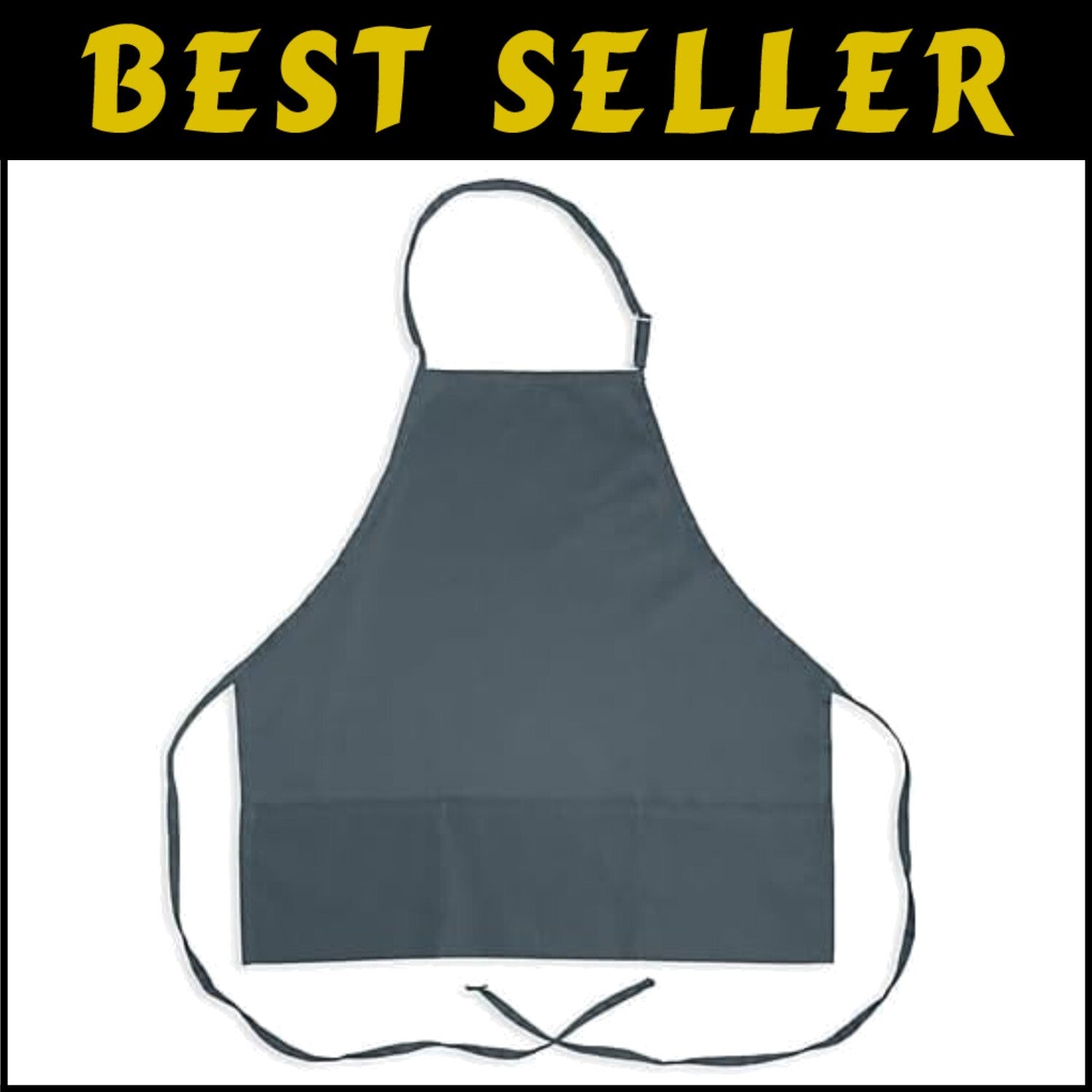 Slate 3-Pocket Adjustable Bib Apron - Pack of 6 for Home & Professional Use