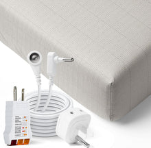Load image into Gallery viewer, Comfort Fit Twin XL Organic Grounding Fitted Sheet, Includes Accessories Kit