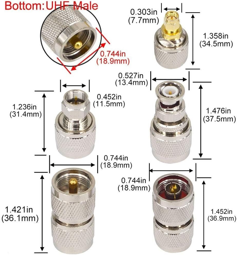 Ultimate 20PCS UHF Adapter Kit: Ideal for Amateur Radio and Wireless Devices