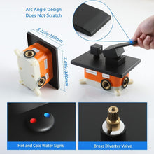 Load image into Gallery viewer, Matte Black Dual Function Wall Mount Shower Valve with Pressure Balance Control