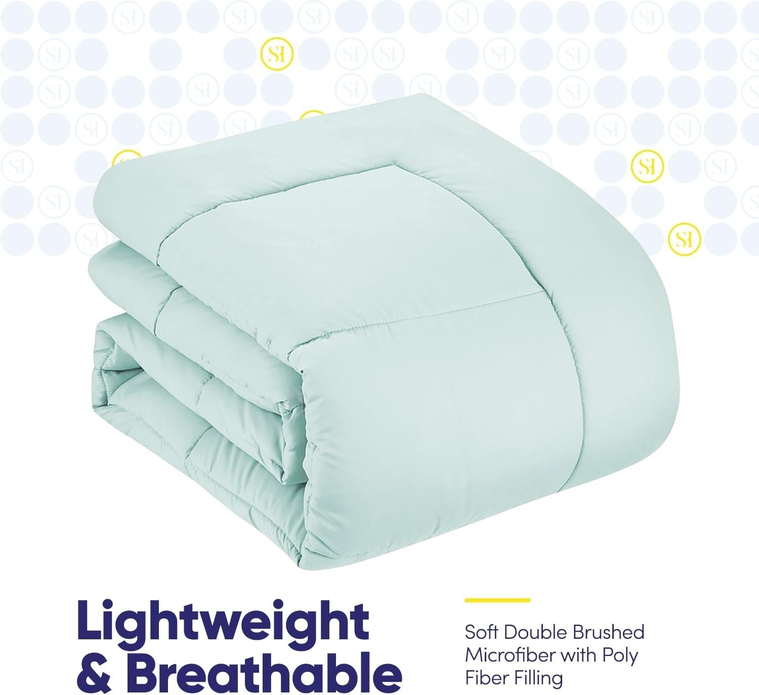 Transform Your Bedroom with This Aqua 7-Piece Comforter Set - Luxury Design