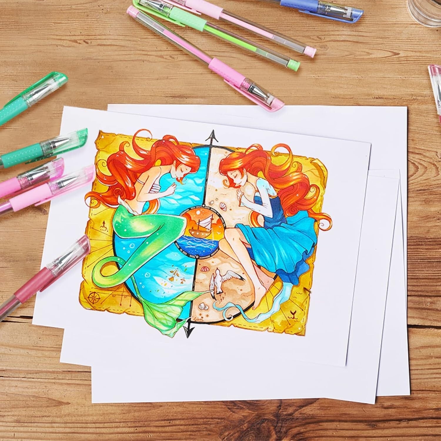 Ultimate 312 Count Glitter Gel Pens with 40% More Ink - Ideal Art Supplies