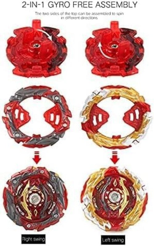Fantasy-Themed Battle Burst Set with Spinning Tops and Launchers - Perfect Gift