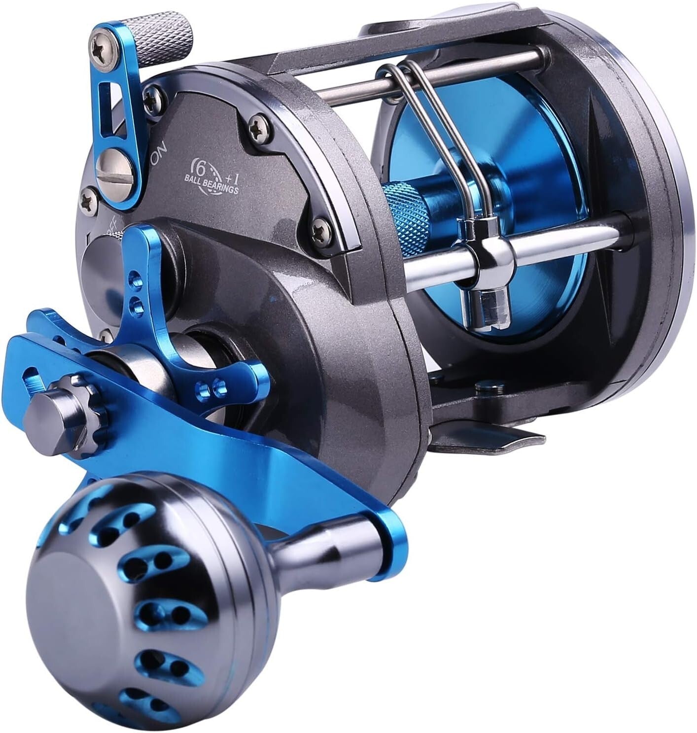 Durable Carbon Fiber Pull Fishing Reel with Double Ratchet System - Right-Handed