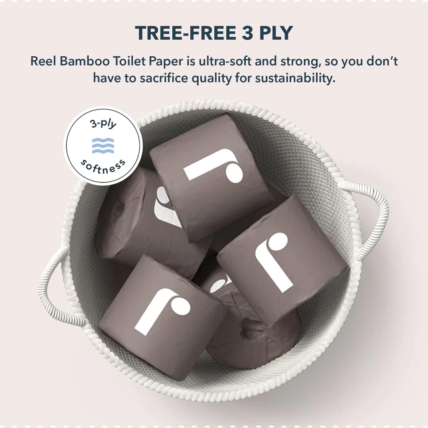 Eco-Conscious Bamboo Toilet Paper - 48 Rolls, Biodegradable and Fragrance-Free