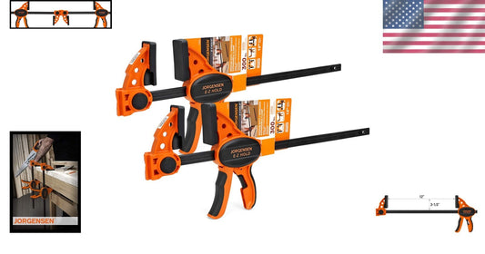 Expandable 2-Pack 12-Inch Ratchet Clamps – One-Handed Operation for Efficiency