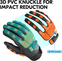 Load image into Gallery viewer, X-Large Heavy Duty Leather Work Gloves - Impact Resistant &amp; Touchscreen Ready
