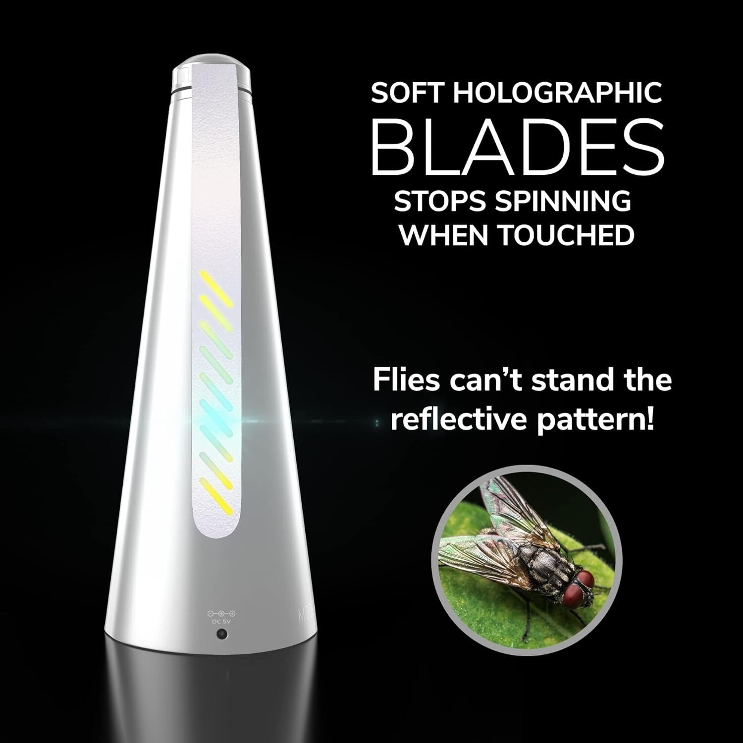 Fly Deterrent Table Fan - Stylish & Durable Outdoor Dining Essential - 2 Pack