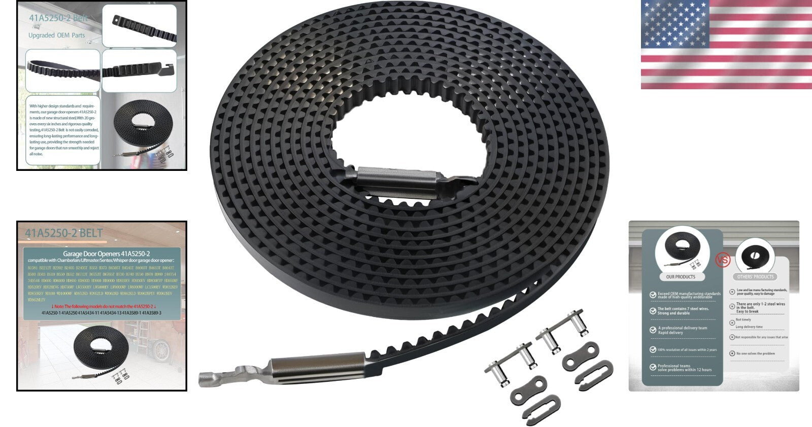 Chamberlain Liftmaster Compatible Garage Door Drive Belt - 308 Inches, Quiet