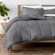 Load image into Gallery viewer, Lightweight All-Season Twin Extra Long Comforter Set - Breathable Grey Design