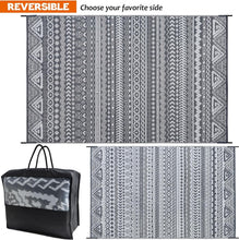 Load image into Gallery viewer, Durable UV Stabilized Reversible Mat 6' x 9' for Backyard and Beach Adventures