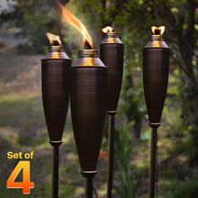 Load image into Gallery viewer, Pack of 4 Decorative Citronella Torches for Enchanting Outdoor Ambience