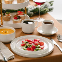 Load image into Gallery viewer, Sublime 12 Oz White Porcelain Stackable Coffee Mugs - Perfect for Home &amp; Gifting