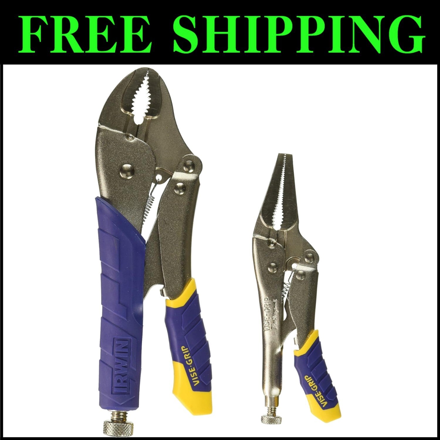 Fast-Release Locking Pliers Set - Ergonomic & Lightweight, 2-Piece Solution