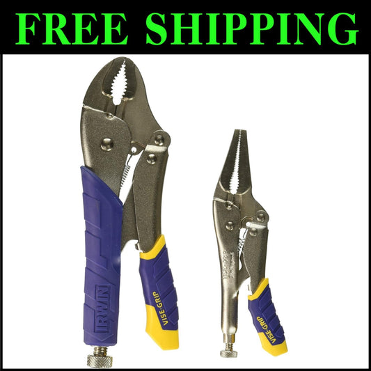 Fast-Release Locking Pliers Set - Ergonomic & Lightweight, 2-Piece Solution