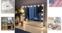 Load image into Gallery viewer, Versatile Lighted Makeup Mirror with Detachable Base &amp; Adjustable Brightness