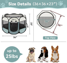 Load image into Gallery viewer, Foldable Pop Up Pet Playpen, Indoor/Outdoor Use - Ideal for Dogs &amp; Small Animals
